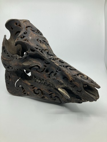 Crâne cochon sculpté art - de,