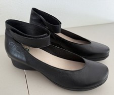 Loints of Holland Sydney Shoes Women Size EU 41 Black Leather Wedge Mary Jane