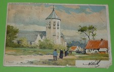 CPA CARTE POSTALE 1903 BELGIQUE BELGIË KNOKKE EGLISE ILLUSTRATEUR