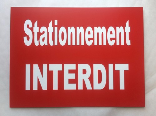 Plaque panneau stationnement - plaque,, "stationnement