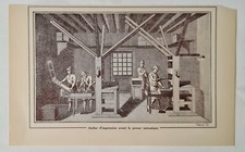1924 Mechanical Press Front Printing Workshop Color Print	