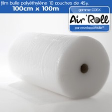 1 Rouleau de film bulle d'air COEX 100cm x 100m