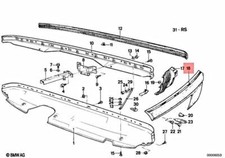 Pare-Chocs Arrière Gauche OEM BMW E23 728I 728IS 732I 733I 735I 745I 51121900151