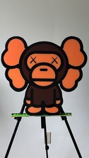 Baby milo, Bape , hype beast art decor, custom, wood cut out, Logo Artwork Poste