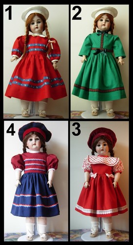 Robe poupée ancienne - poupée, sfbj