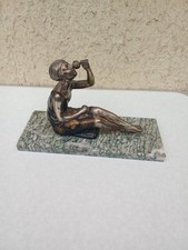 Sculpture Statue Art Déco Femme En Régule Dlg Chiparus