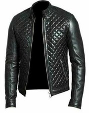 Hommes Blouson Veste Cuir