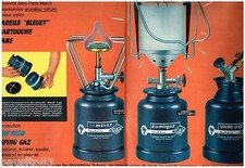ADVERTISING ADVERTISEMENT 105 1959 CAMPING BLUE GAS (2p) SOUDOGAZ LUMOGAZ