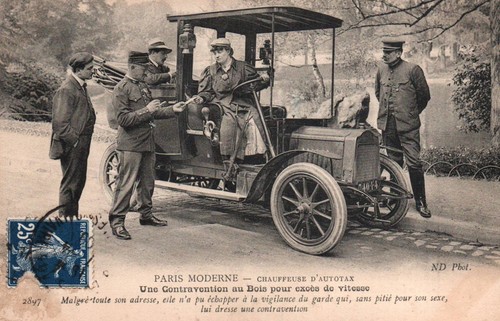 Postcard paris autotax - postcard,
