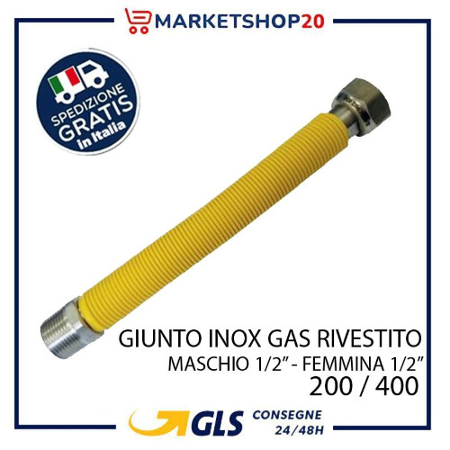 Raccord tuyau inox gaz revêtu - raccord,