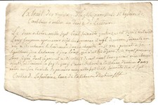 Castelnau d'Arbieu (32) 1777. Death of Bertrand Lary, blacksmith. RARE++.Read condition.