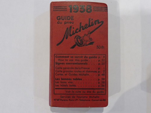 Ancien guide michelin - ancien, 1938