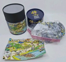 Jan Van Haasteren Rare Camping Chaos 300 Piece Puzzle Tube w/ Poster Complete