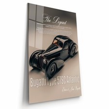 Bugatti Type 57sc de 1936 - Illustration su tableau aluminium- HD 30x40cm