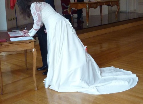 Robe mariée avec - mariée,
