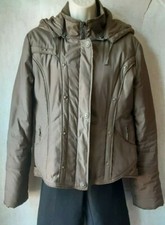 Women's Coat with Detachable Hood  by XIN CAN, Brown/Beige, L