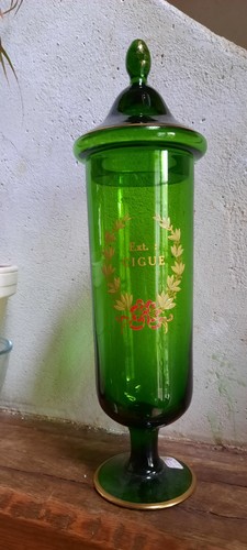 Pot pharmacie verre - pot, vert