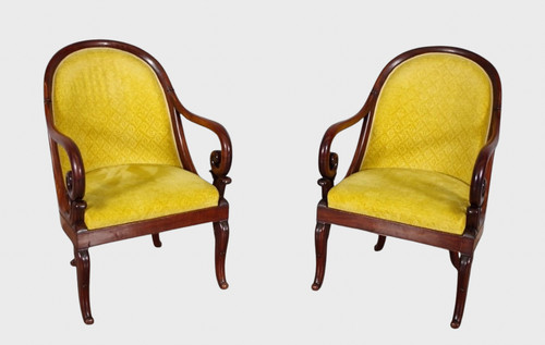 Paire fauteuils gondole - paire,