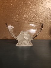 SIGNED Verlys French Art Deco fan vase,  EUC