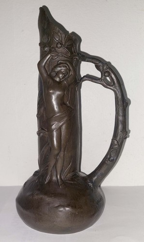 Pichet vase art nouveau - pichet, etain