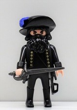 Capitaine Barbe Noire Pirates Playmobil Pour Bateau de Garde Custom RAR