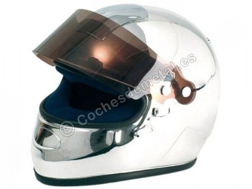 Casque chromé pilote - casque,