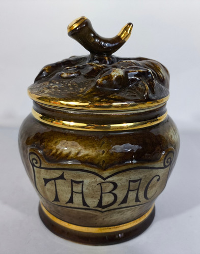 Ancien pot tabac en - pot,