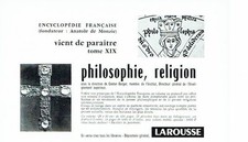 Advertising 067 1957 Encyclopedia Larousse Philosophy Religion