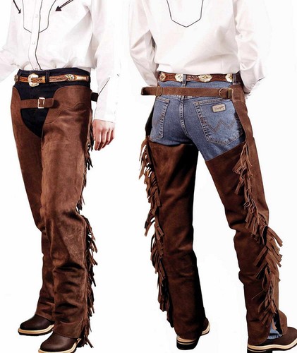Chaps western daim avec - chaps, en