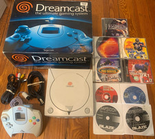 Sega Dreamcast HKT-3020 Console with Box, Controller, Wires and Games Bundle