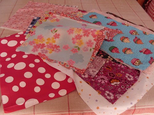 Lot petits coupons - de, tissu
