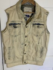 Men’s Smoke Rise Light Wash Denim Vest Size M