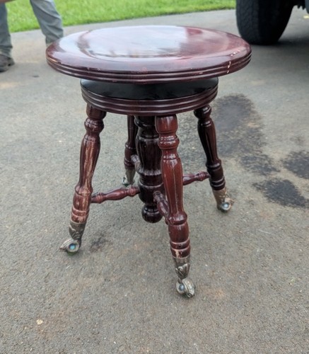 Antique piano chair - chair, marble
