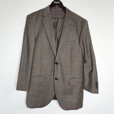 IZAC Suit Jacket and Slacks Pants Combination Brown Plaid - 42R Blazer 2 Piece