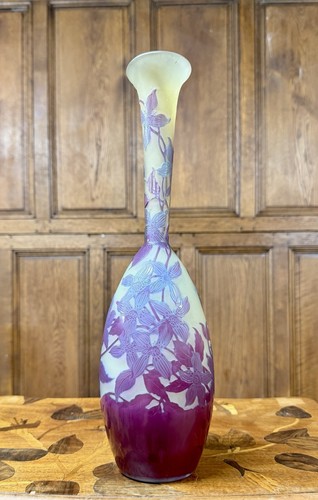 émile gallé vase bleu aux - -,