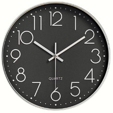 Horloge murale noire