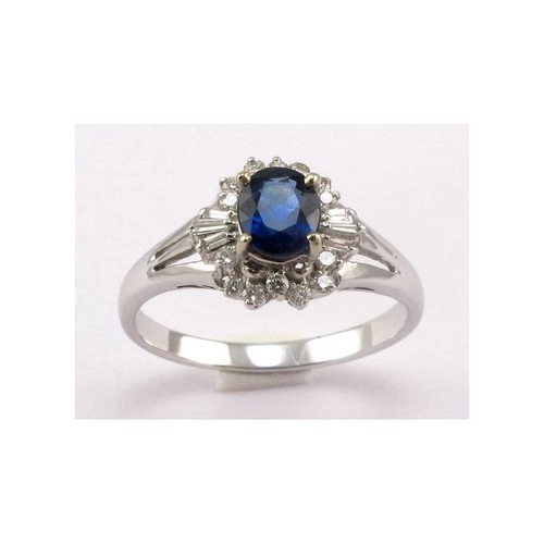 Bague avec sapphire - avec, 0,65