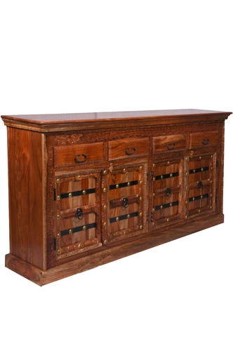 Buffet vintage enfilade massif - enfilade,