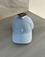 casquette polo ralph lauren Bleu Ciel Logo Blanc