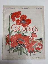 Cossard lithographie Flamant Rose : Revue cocorico 1900 Mucha Villon Kupka Pavot