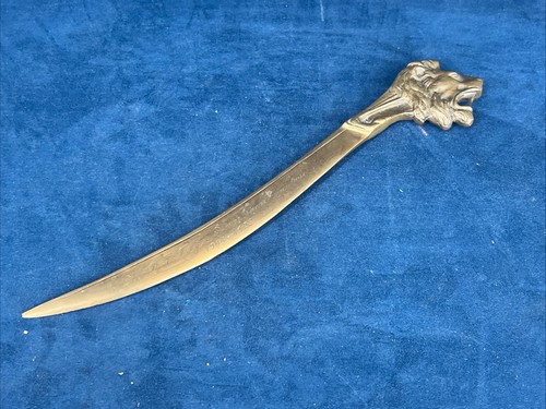 Coupe papier bronze - , lion