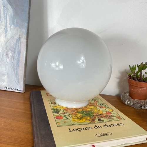 Gros globe abat jour opaline - gros, abat-jour