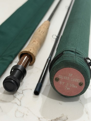 Orvis silver label - label, fly