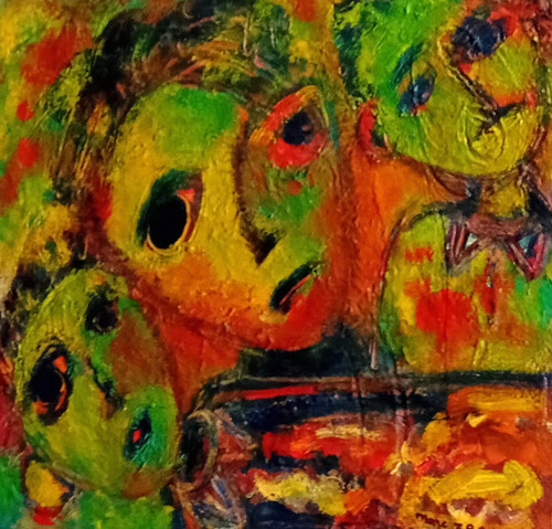 Tableau 64x61cm famille - tableau, en