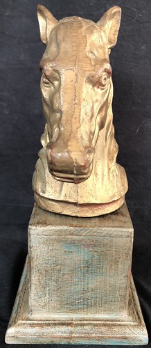 Tête cheval fonte - de,