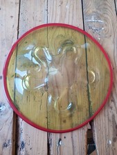 Beautiful 1950s yellow and red Murano glass centerpiece top 