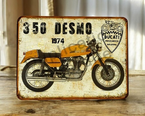 Plaque metal vintage ducati - vintage,
