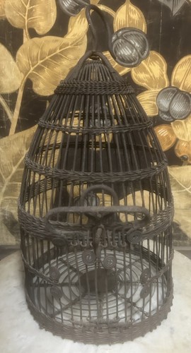 Antique wrought iron - , cage