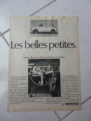 Publicité honda n360 n600 - honda,