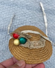 Capeline paille taille poupée Parisienne circa XIXème sortie grenier !